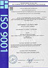 Сертификат стандарта ISO 9001 на проектирование, производство и поставку металлоконструкций и металлопроката